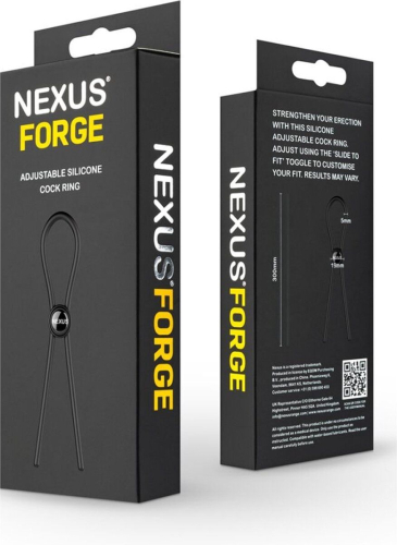 Ерекційне ласо на пеніс Nexus FORGE Single чорне - 7