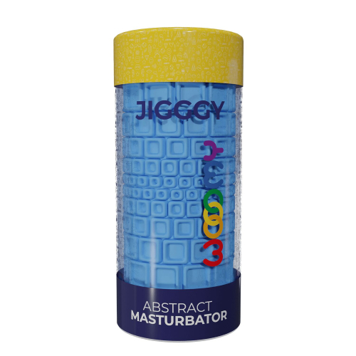 Мастурбатор для мужчин синего цвета Wooomy Jigggy Abstract - 8
