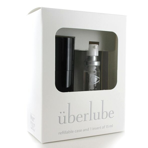 Преміум-лубрикант для сексу 3-в-1 на силіконовій основі Uberlube Good-to-Go Black (15 мл) + кейс - 3
