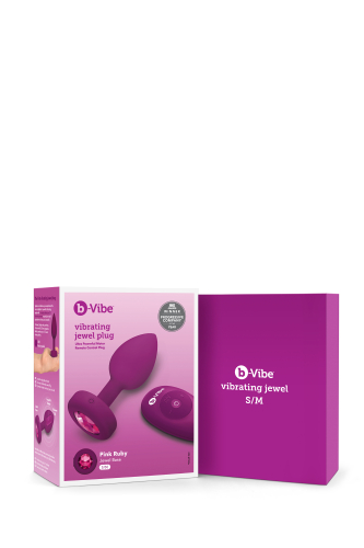 Анальна пробка з вібрацією B-Vibe для еротичних ігор силіконова рожева - 12