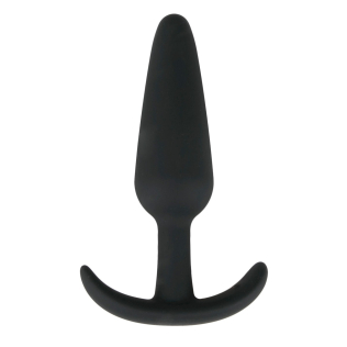 Анальна пробка із силікону чорна EasyToys Buttplug розмір M