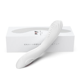 Вибратор вагинальный силиконовый белый водонепроницаемый Drywell Flexible Bending