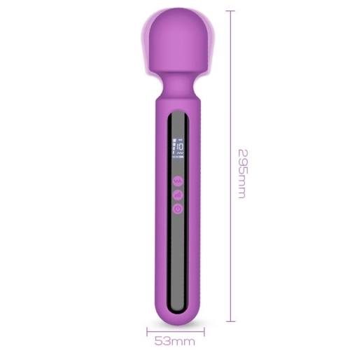 Вібромасажер-мікрофон фіолетовий Engily Ross Aura Wand Massager Digital Led Screen - 2