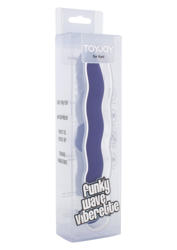 Вагінальний вібратор у формі хвилі фіолетовий ToyJoy Funky Wave Viberette - 4