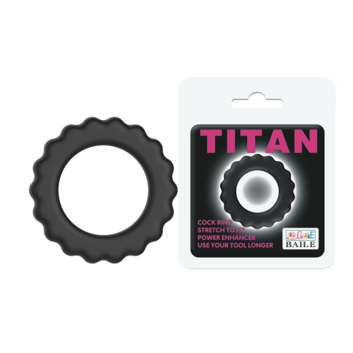 Ерекційне кільце на член чорне Baile Cock Ring Titan - 1
