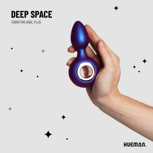 Анальна вібропробка фіолетового кольору Hueman Deep Space - 2