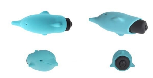 Минивибратор дельфинчик Adrien Lastic Pocket Vibe Flippy голубой - 3
