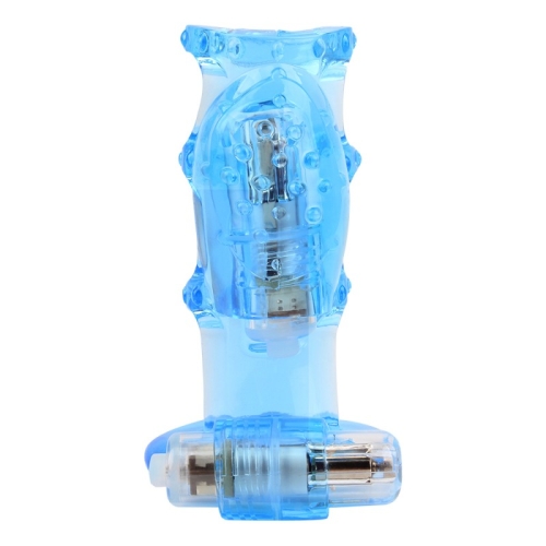 Вібронасадка на член блакитного кольору Chisa Dual Vibrating Cock Cage - 3