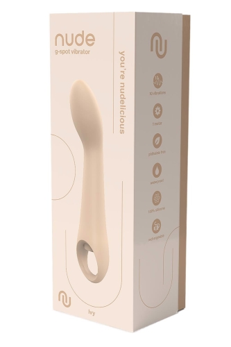 Вибратор вагинальный и для точки G бежевого цвета Dream Toys Nude Ivy - 5