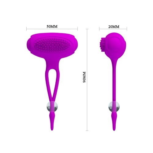 Вібратори для сосків рельєфні фіолетові LYBAILE Pretty Love Bancroft - 6