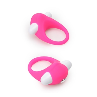 Эрекционное кольцо с вибростимуляцией клитора розовое LIT-UP SILICONE STIMU RING 6