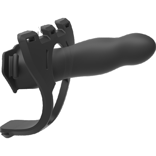 Набор для страпона с тремя силиконовыми насадками Doc Johnson Body Extensions - BE Ready - Black - 3
