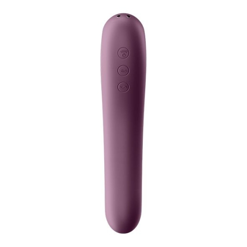 Вакуумний вібростимулятор для клітора фіолетовий водонепроникний Satisfyer Dual Kiss - 4