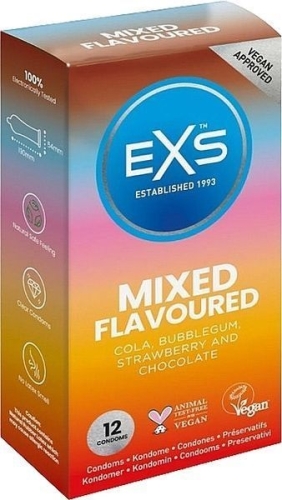 Набор презервативов с 4 различными вкусами EXS Mixed Flavoured 12 штук - 1 Набор презервативов с 4 различными вкусами EXS Mixed Flavoured 12 штук - 1
