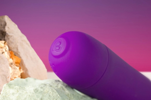 Вибромассажер Ванд в форме микрофона фиолетового цвета Rocks Off Glo Girl Wand - 5