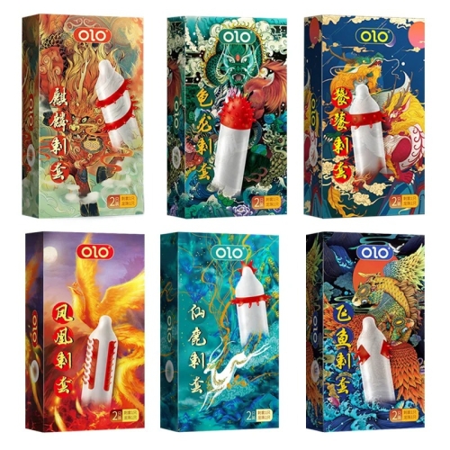 Презерватив с усиками + шарик OLO FLYING KOI 1 штука - 12