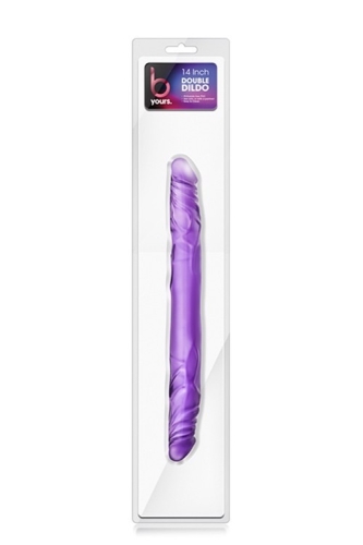 Двухсторонний фаллоимитатор реалистик фиолетовый B YOURS 18INCH - 4