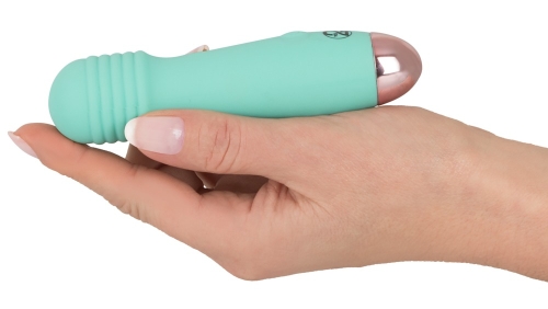 Вибростимулятор с необычной структурой салатового цвета Soft Silicone Cuties Mini Vibrator - 3