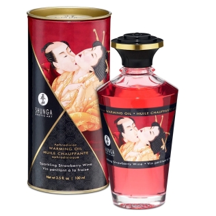 Возбуждающее массажное масло со вкусом игристого клубничного вина Shunga APHRODISIAC 100 мл