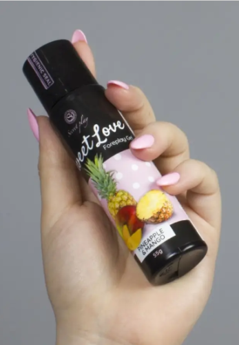 Оральний лубрикант на кремоподібній основі зі смаком манго та ананасу Secret Play Sweet Love Mango &amp;amp; Pineapple Gel 60 мл - 3
