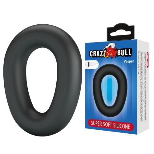 Ерекційне кільце на член силіконове чорне LYBAILE Crazy Bull Vesper - 1