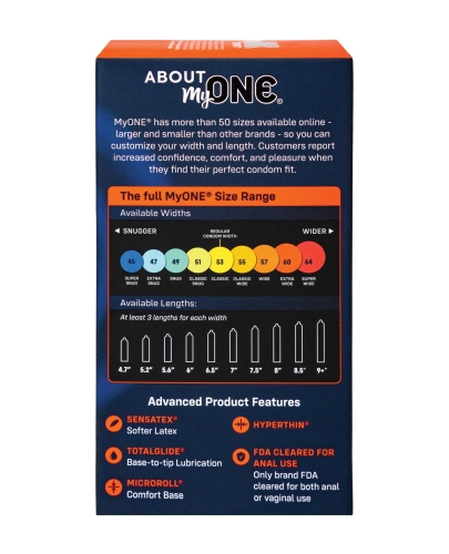 Презервативи ультратонкі MyONE Extra Wide and Long розмір 60K 10 штук - 3