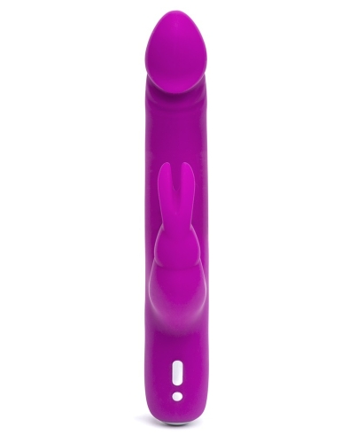 Вібратор з відростком для клітора фіолетового кольору Fifty shades of grey Happy Rabbit Slimline Realistic Rechargeabl - 4