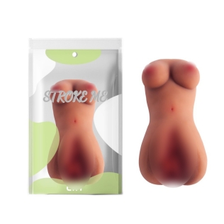 Мастурбатор с грудью Вагина и Анус коричневого цвета Cnt Barbie Doll