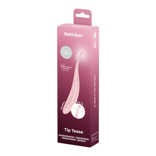 Двойной вибратор для точечной и G-стимуляции розовый Satisfyer Tip Tease Rose - 7
