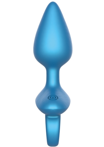 Анальная вибропробка с кольцом и пультом синяя Playhouse Smooth Anal Plug - 6
