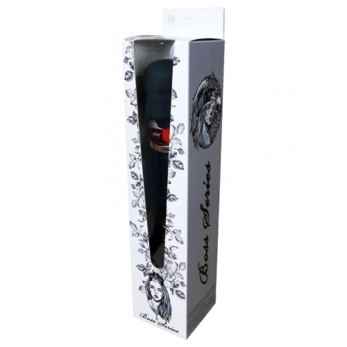 Вибромассажер Ванд в форме микрофона черного цвета Boss series Massager Super Powerful - 8