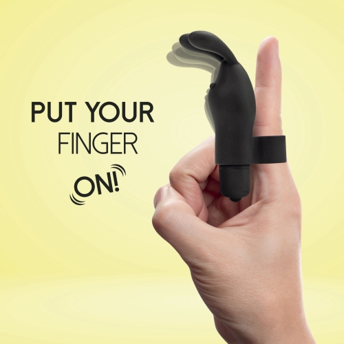 Вібратор на палець для стимуляції клітора чорний FeelzToys Magic Finger Vibrator - 3
