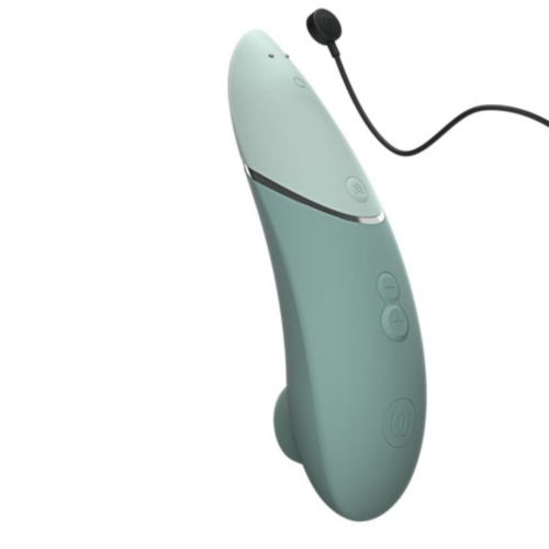 Вакуумний кліторальний стимулятор зеленого кольору Womanizer Next Sage - 3
