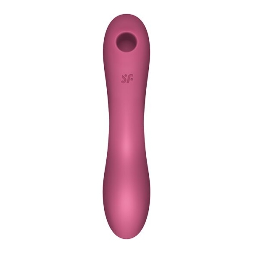 Вакуумный вибромассажер для стимуляции клитора бордовый Satisfyer Curvy Trinity 3 - 3