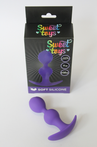 Анальна пробка силіконова SWEET TOYS L 110 мм d 35 мм Колір Фіолетовий - 3