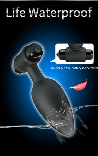 Анальная вибропробка черная LYBAILE Mr. Play Super Power Vibrating Anal Plug - 7