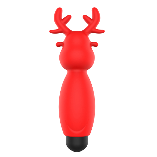 Міні-вібратор у формі оленя червоного кольору Erospace Sweet Play Mini Reindeer Vibrator модель A10 - 3