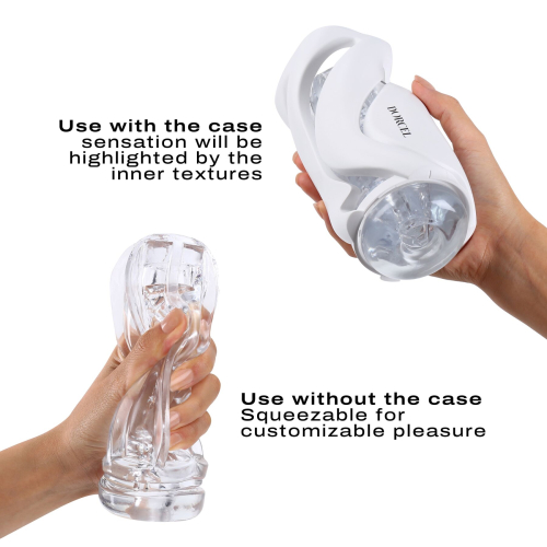 Мастурбатор в колбе для мужчин прозрачного цвета Dorcel Deep Blow White - 3