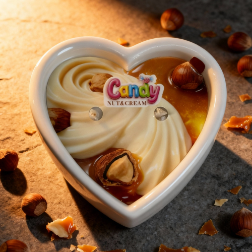 Масажна свічка у формі серця з ароматом горіхового крему Candy Nut Cream 70 мл - 2