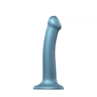 Насадка для страпона силіконова синя Strap-On-Me Mono density Dildo m діам. 3,3 см