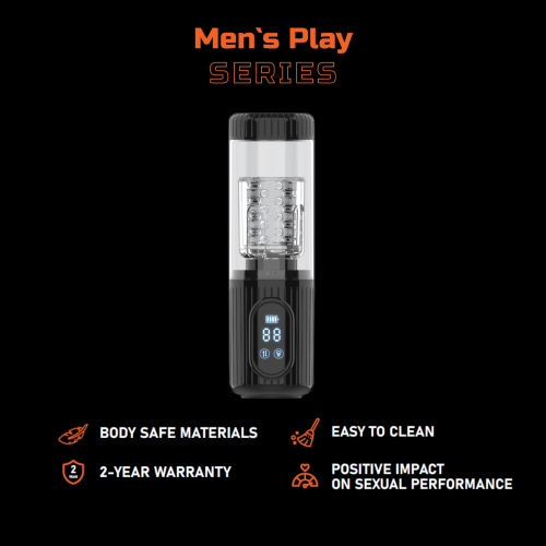 Автоматический мастурбатор Пульсатор для мужчин черный Erospace Men’s Play Automatic Thrusting Masturbator модель B2 - 2
