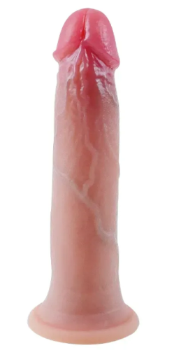 Фалоімітатор реалістичний на присосці силіконовий тілесний OYO - Dildo Double Layer Silicone YQW-006 - 3