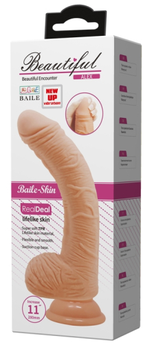 Вибратор на присоске реалистичный телесный LYBAILE Penis Vibration - 10