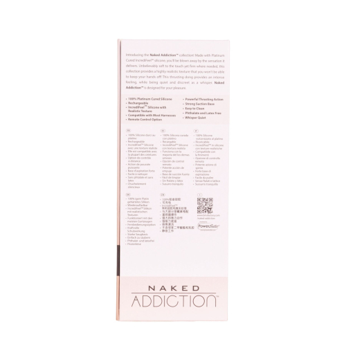 Фалоімітатор реалістичний на присосці з пульсацією тілесний Addiction Naked Addiction 8.5” Thruster - 15