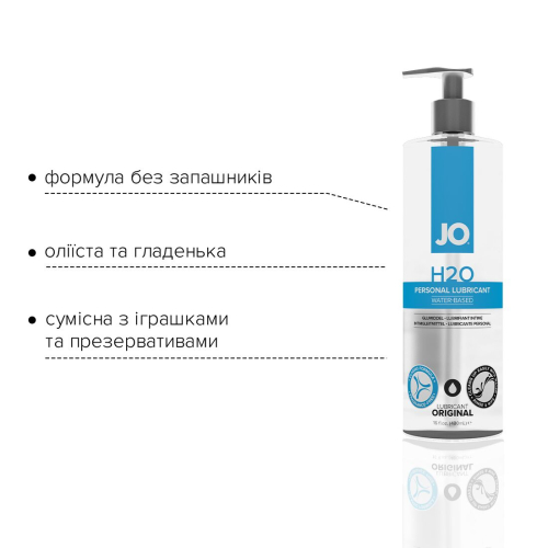 Лубрикант на водній основі System JO H2O-ORIGINAL (480 мл) Доповнення жіночого мастила вагінальний і для іграшок з презервативами(Систем Джо) - 3 Лубрикант на водній основі System JO H2O-ORIGINAL (480 мл) Доповнення жіночого мастила вагінальний і для іграшок з презервативами(Систем Джо) - 3