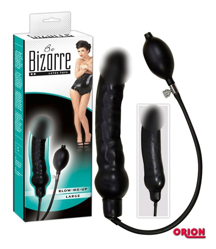 Фалоімітатор реалістичний з накачуванням з латексу чорний You2Toys - 1