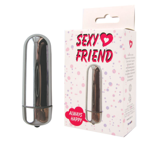 Мини вибратор серебристый Sexy Friend SF-70136 - 1