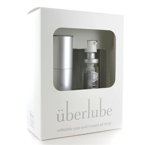 Преміум лубрикант 3-в-1 на силіконовій основі Uberlube Good-to-Go Silver (15 мл) + кейс - 3