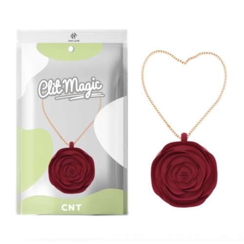 Клиторальный стимулятор в форме розы красный Cnt LOVE-Rose Necklace Vibrator-Rose - 1