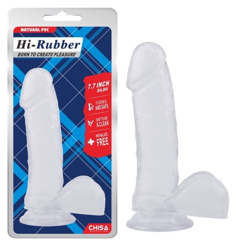 Фалоімітатор реалістичний на присоску прозорий CHISA 7.7 Inch Dildo - 1